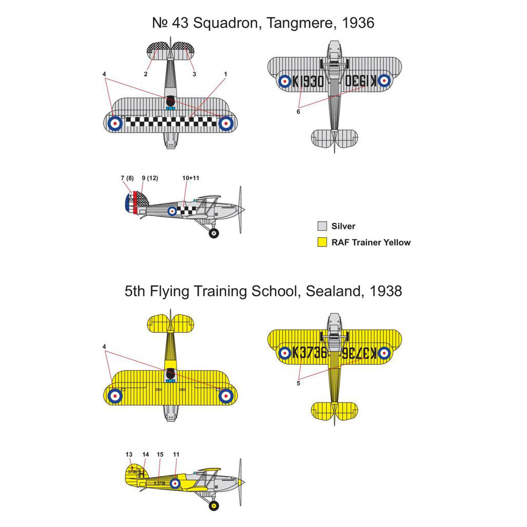 Hawker Fury I Aircraft Model Kit Scale 1:144 Metallic Details MDR14432