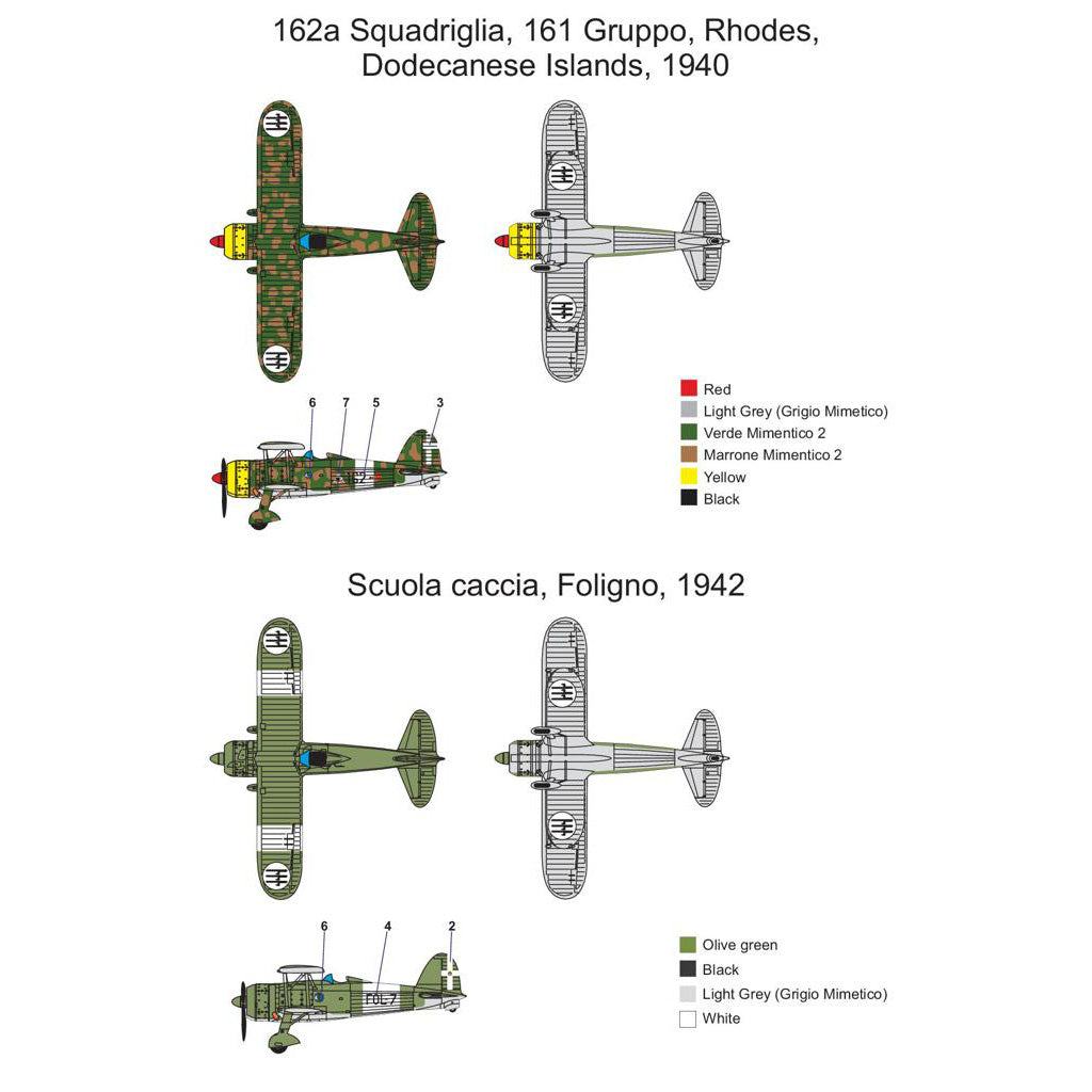 Fiat CR,42 Falco Aircraft Model Scale 1:144 Metallic Details MDR14433