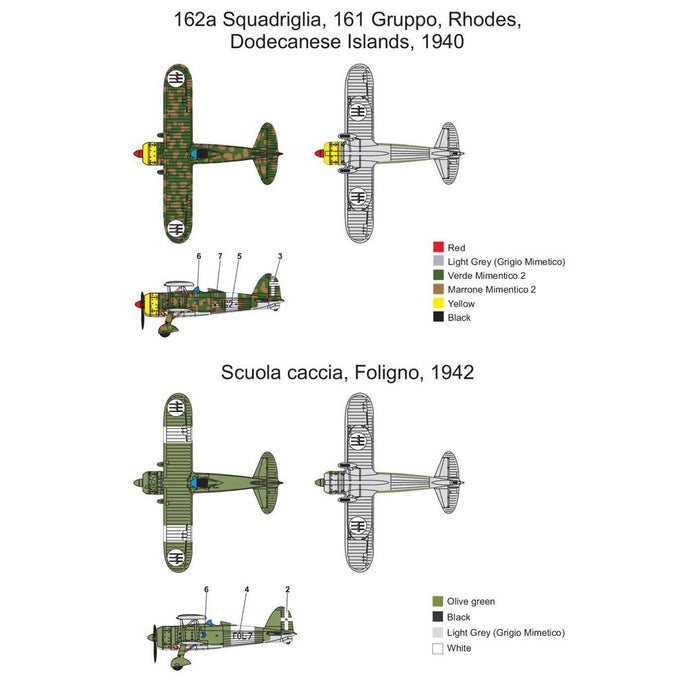 Fiat CR,42 Falco Aircraft Model Scale 1:144 Metallic Details MDR14433