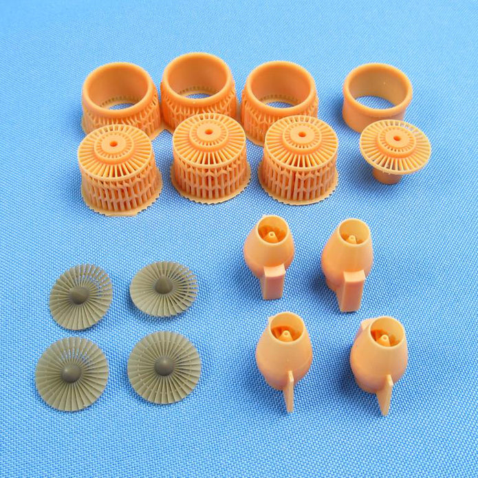 An-124 Ruslan, Engines Detailing sets (3D-Printed) Scale 1:144 (Recommended for kit: Revell) Metallic Details MDR14435 - For Model Kits Aircraft