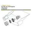 An-124 Ruslan, Engines Detailing sets (3D-Printed) Scale 1:144 (Recommended for kit: Revell) Metallic Details MDR14435 - For Model Kits Aircraft