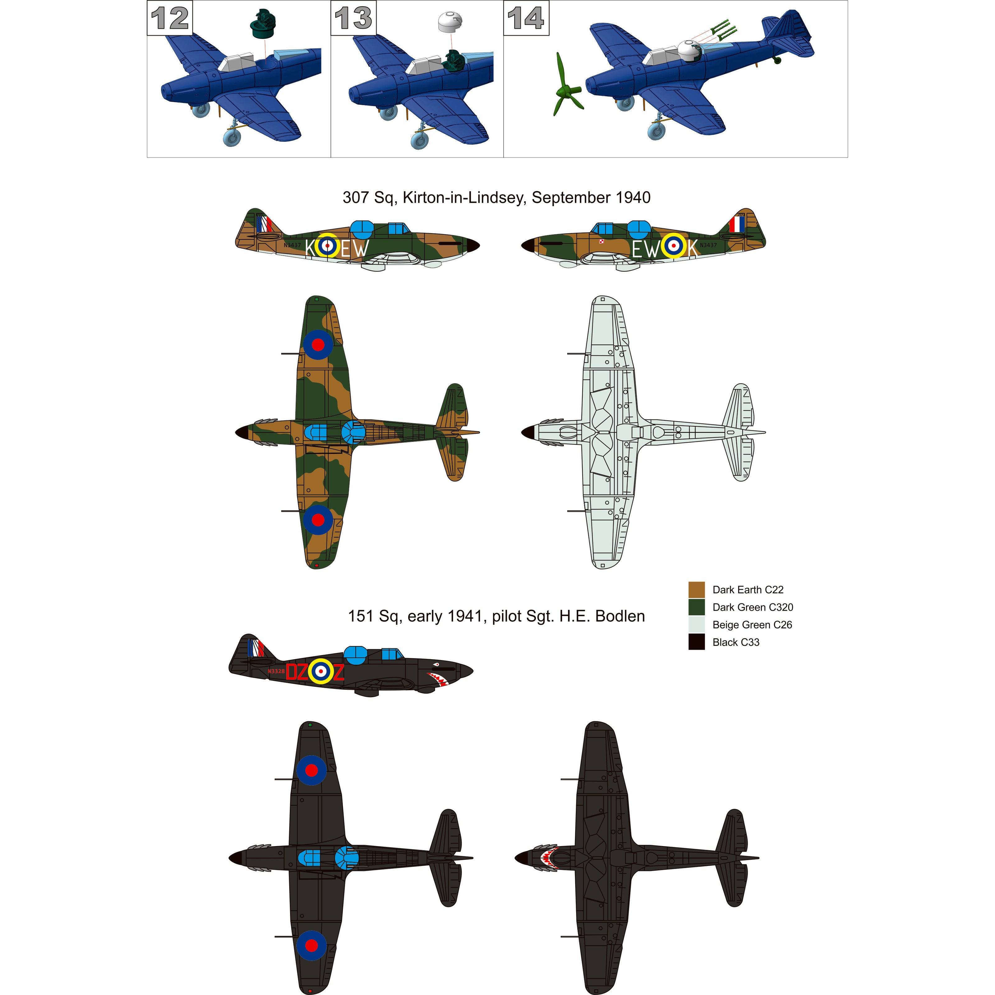 Boulton Paul Defiant Mk I Aircraft model kit  Scale 1:144 Metallic Details MDR14439