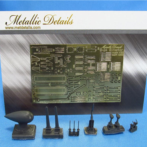 Consolidated B-24 Liberator, Detailing sets Exterior (Resin & Photoetch) Scale 1:32 (Recommended for kit: HobbyBoss) Metallic Details MDR3203 - For Model Kits Aircraft