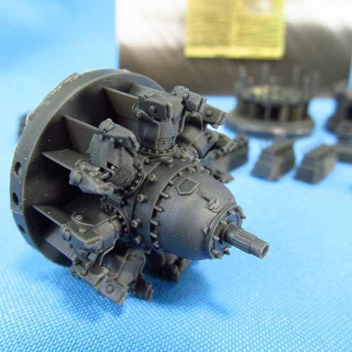 Pratt & Whitney R-1830 Engines, Detailing sets (Resin & Photoetch) Scale 1:32 (Recommended for kit: HobbyBoss) Metallic Details MDR3204 - For Aircraft Model Kits