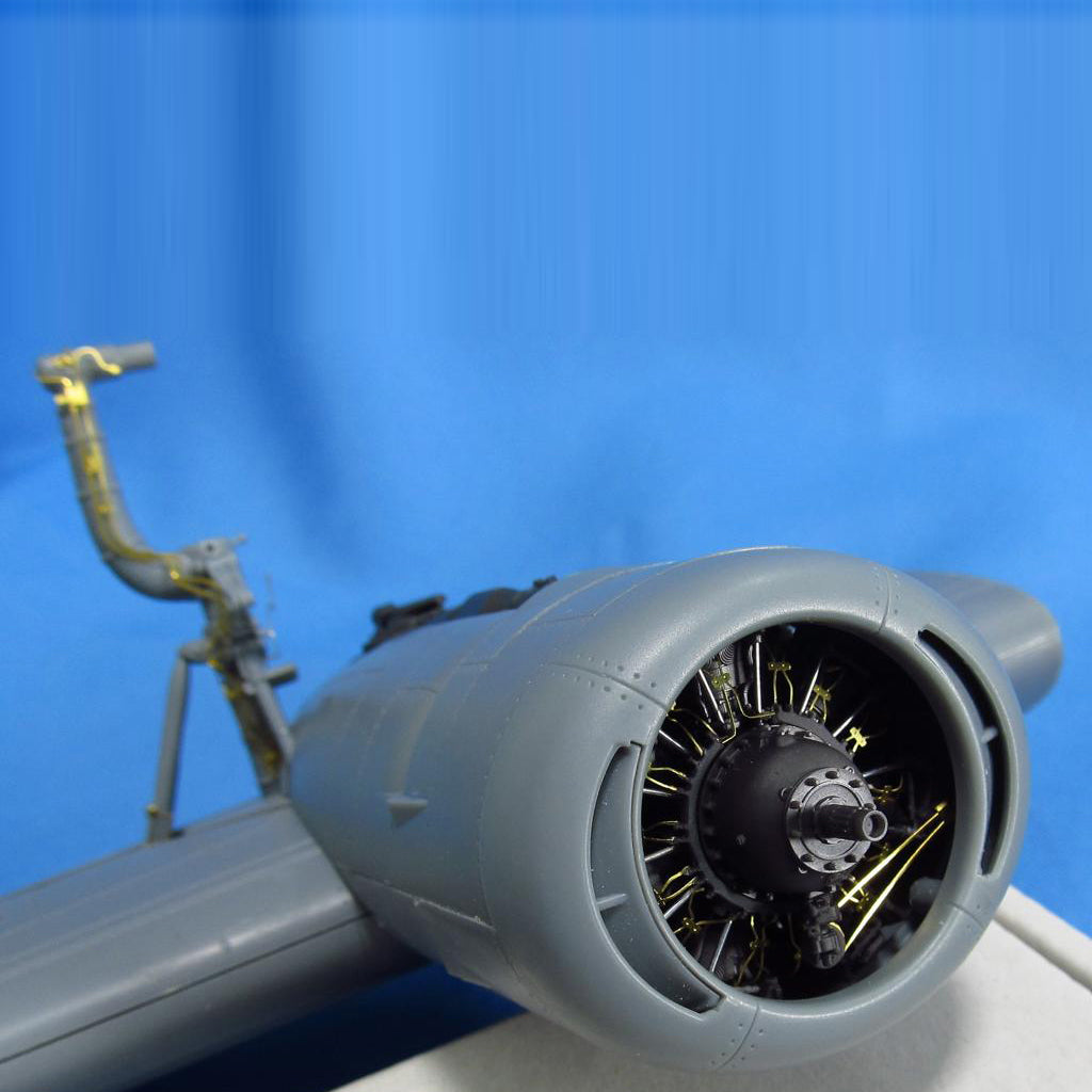 Pratt & Whitney R-1830 Engines, Detailing sets (Resin & Photoetch) Scale 1:32 (Recommended for kit: HobbyBoss) Metallic Details MDR3204 - For Aircraft Model Kits