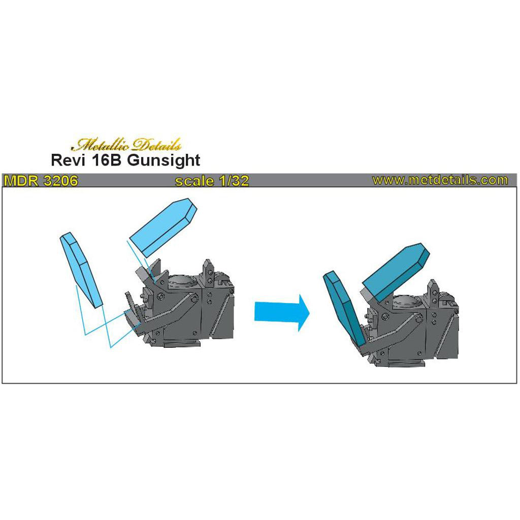 Revi 16B Gunsight Scale 1:32 Metallic Details MDR3206