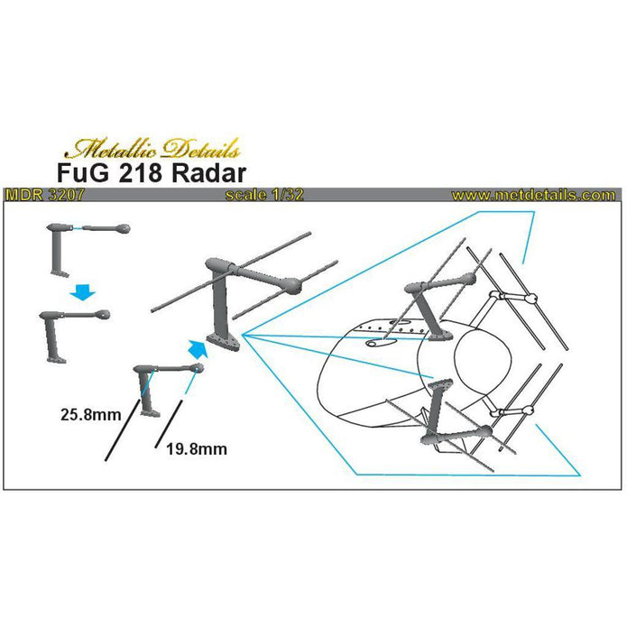 FuG 218 Radar Scale 1:32 Metallic Details MDR3207