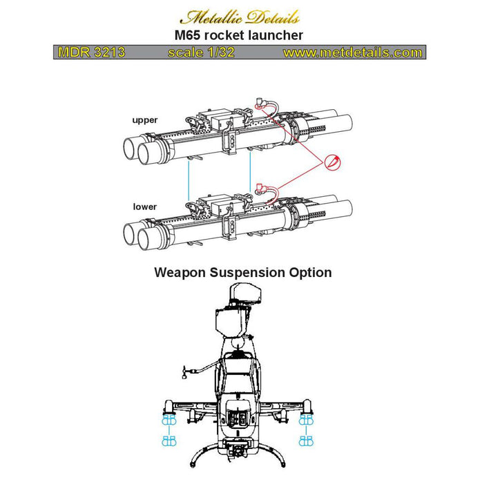 M65 Rocket Launcher Scale 1:32 Metallic Details MDR3213
