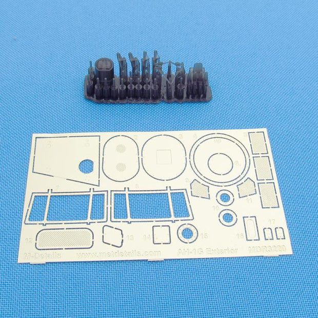 Bell AH-1G Cobra, Exterior Detailing sets (Photoetch & 3D-Printed) Scale 1:32 (Recommended for kit: ICM) Metallic Details MDR3220 - For Helicopter Model Kits