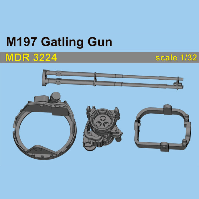 M197 Gatling Gun (for ICM) Scale 1:32 Metallic Details MDR3224