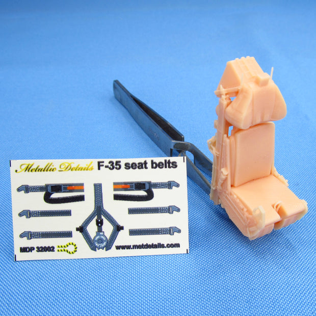 Lockheed-Martin F-35 A Lightning II, Ejection Seat + 3D Decal Scale 1:32 Metallic Details MDR3231 - For Aircraft Model Kits