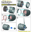 Fiat CR,42 Falco, Detailing sets Cowling, Engines and Propeller (3D-Printed) Scale 1:32 (Recommended for kit: ICM) Metallic Details MDR3237 - For Aircraft Models Kits
