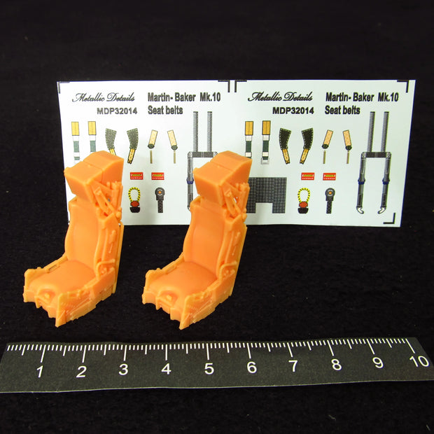 Ejection seat F16F Rafale 2 pcs, Detailing set Seats + 3D Decals 1:32 Metallic Details MDR3250 - For Models Aircraft Kits
