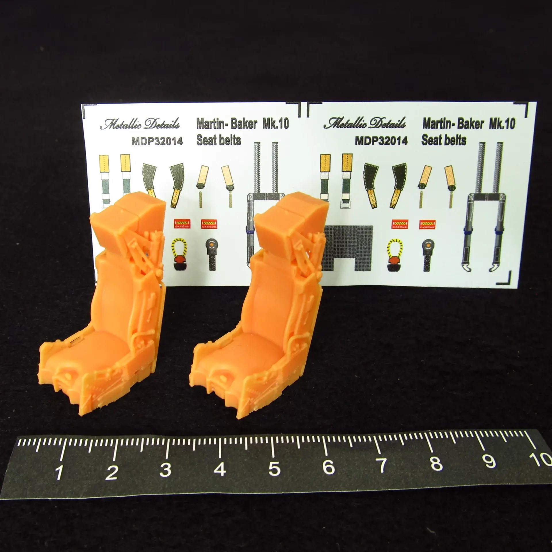 Ejection seat F16F Rafale 2 pcs, Detailing set Seats + 3D Decals 1:32 Metallic Details MDR3250 - For Models Aircraft Kits