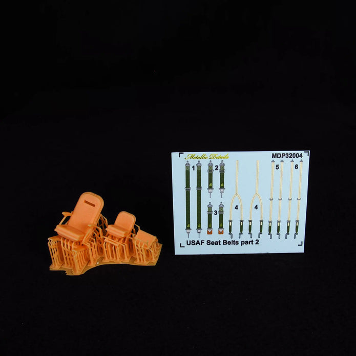 Martin B-26 Marauder, Seats + 3D Decals 2 pcs Scale 1:32 Metallic Details MDR3254 - For Model Kits Aircraft