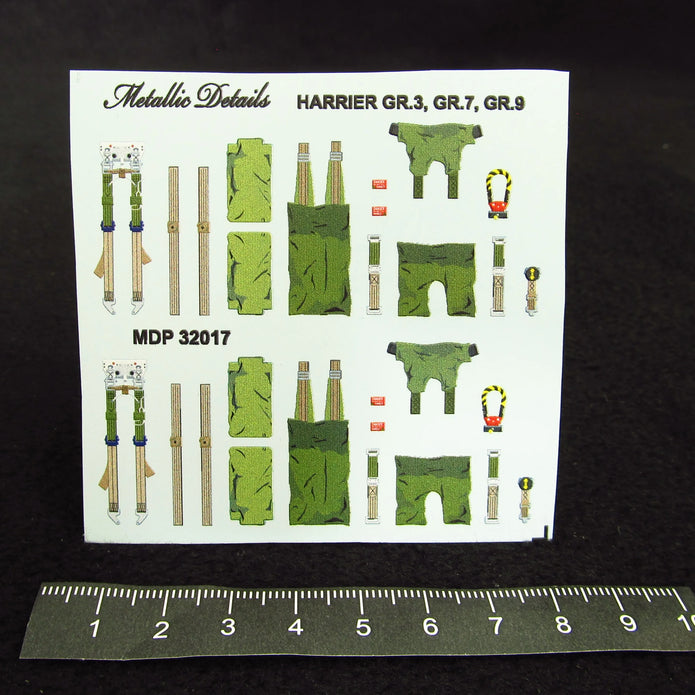 Harrier GR,3, GR,7, GR,9 Ejection Seats + 3D Decals 2 pcs Scale 1:32 Metallic Details MDR3255 - For Aircraft Model Kits