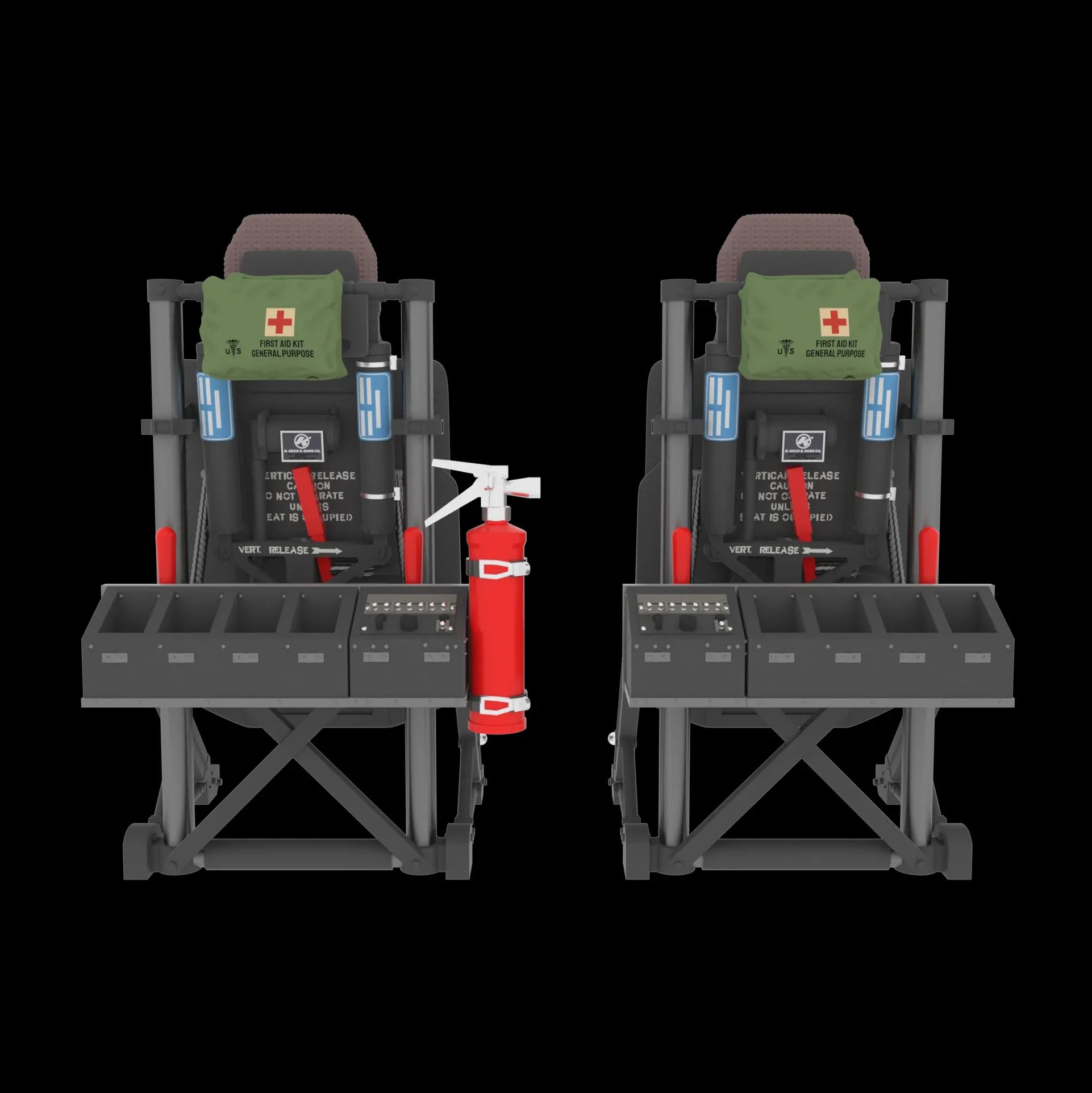 Pilot seats for UH-60, SH-60, MH-60 late Scale 1:32 Metallic Details MDR3260