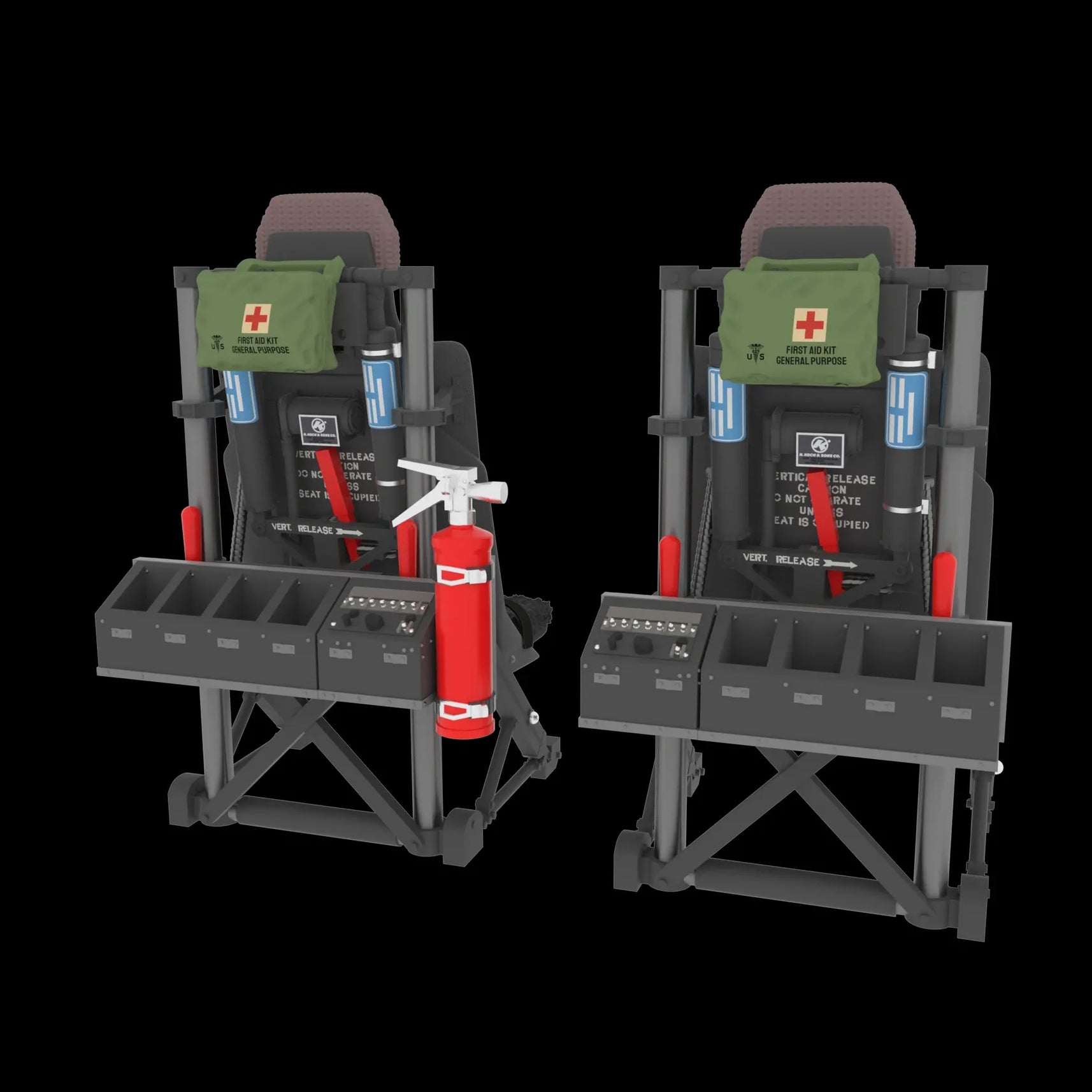 Pilot seats for UH-60, SH-60, MH-60 late Scale 1:32 Metallic Details MDR3260