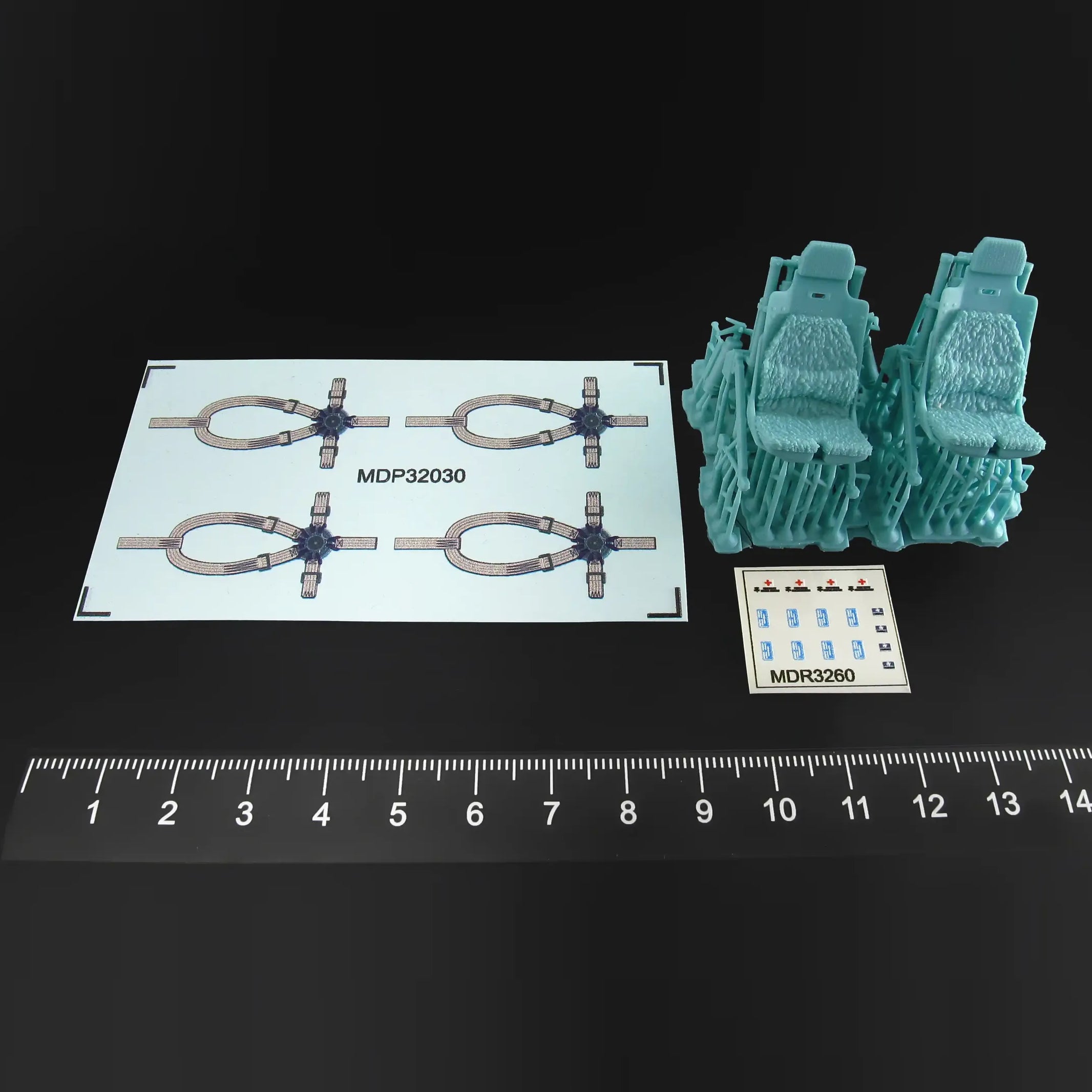 Pilot seats for UH-60, SH-60, MH-60 late Scale 1:32 Metallic Details MDR3260