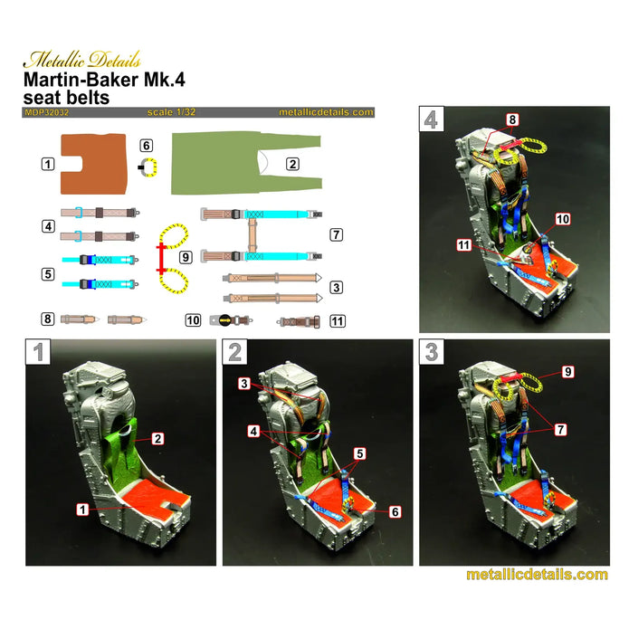 Martin-Baker Mk.4 ejection seat Scale 1:32 Metallic Details MDR3261