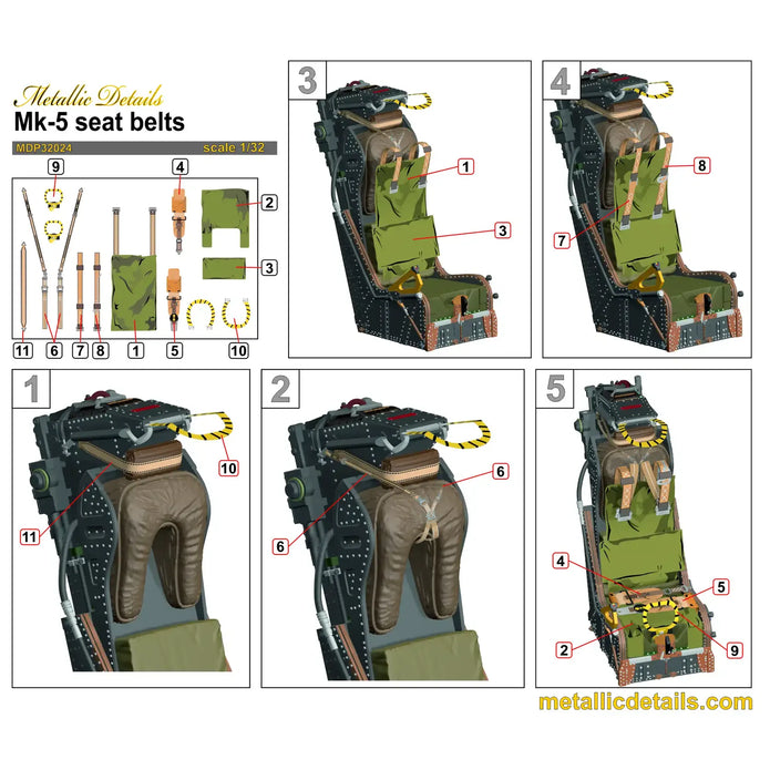 Martin-Baker Mk.5 ejection seat Scale 1:32 Metallic Details MDR3263