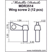 Wing screw 2 Scale 1:35 Metallic Details MDR3514