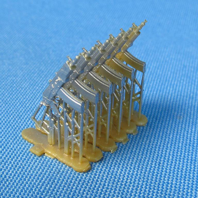 Set contains 3D-printed parts for detailing of 6 pcs AKSU assault rifles Scale 1:35 Metallic Details MDR3524