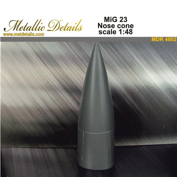 Nose cone for model aircraft Mikoyan MiG-23 (for Trumpeter) Scale 1:48 Metallic Details MDR4802