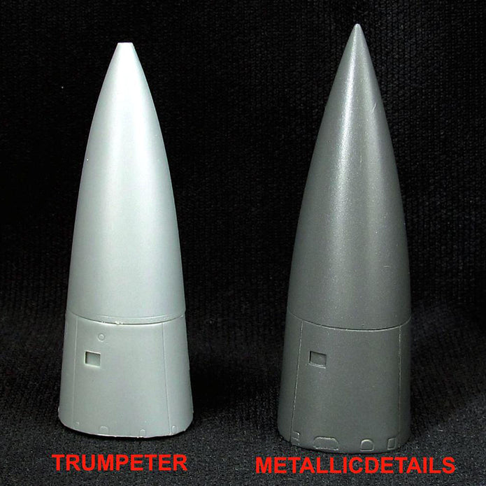 Nose cone for model aircraft Mikoyan MiG-23 (for Trumpeter) Scale 1:48 Metallic Details MDR4802