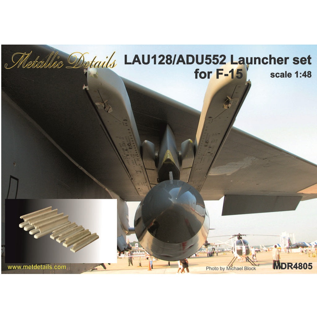 LAU-128/ADU-552 Launcher set for McDonnell F-15 Eagle  Scale 1:48 Metallic Details MDR4805
