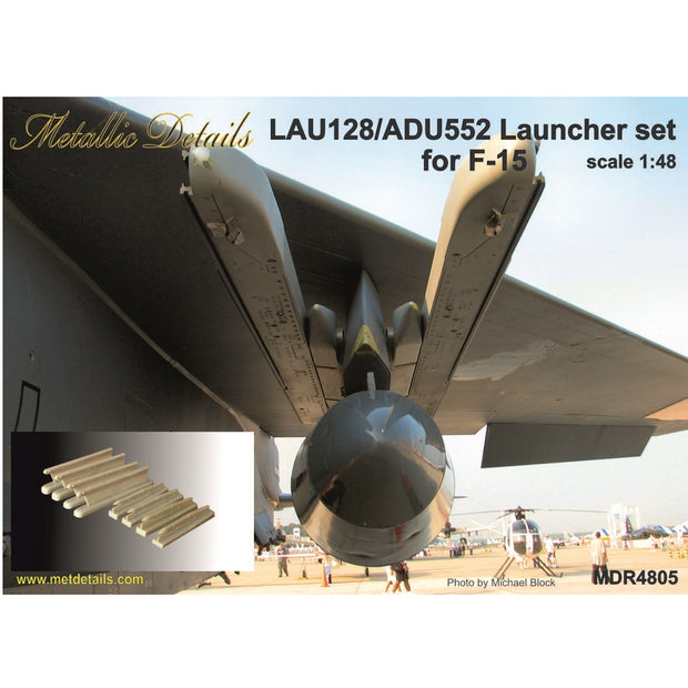 LAU-128/ADU-552 Launcher set for McDonnell F-15 Eagle  Scale 1:48 Metallic Details MDR4805