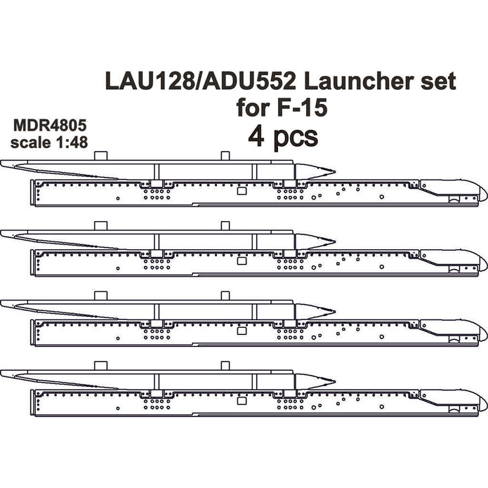 LAU-128/ADU-552 Launcher set for McDonnell F-15 Eagle  Scale 1:48 Metallic Details MDR4805