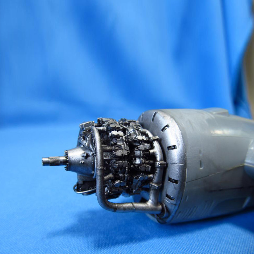 Boeing B-29 Superfortress, Detailing set Engines with Cowlings (3D-Printed) Scale 1:48 (Recommended for kit: Revell, Monogram) Metallic Details MDR48111 - For Aircraft Model Kit