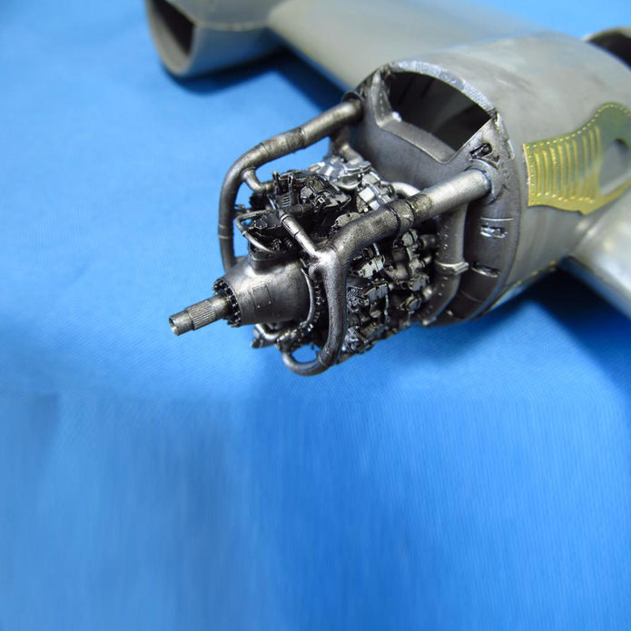 Boeing B-29 Superfortress, Detailing set Engines with Cowlings (3D-Printed) Scale 1:48 (Recommended for kit: Revell, Monogram) Metallic Details MDR48111 - For Aircraft Model Kit