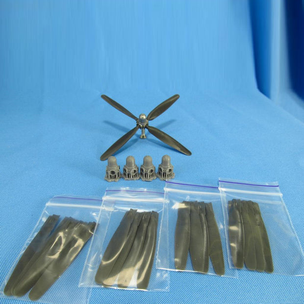 Consolidated B-24/ Boeing B-29, Detailing sets Hamilton Standard Propellers 4 pcs (Resin, 3D-Printed) Scale 1:48 Metallic Details MDR48113 - For Models Aircraft Kits