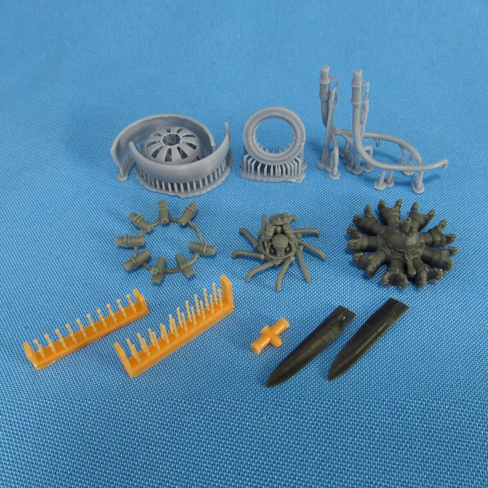Junkers W,34, Detailing set Engine (3D-Printed) Scale 1:48 (Recommended for kit: MikroMir) Metallic Details MDR48115 - For Model Aircraft Kits