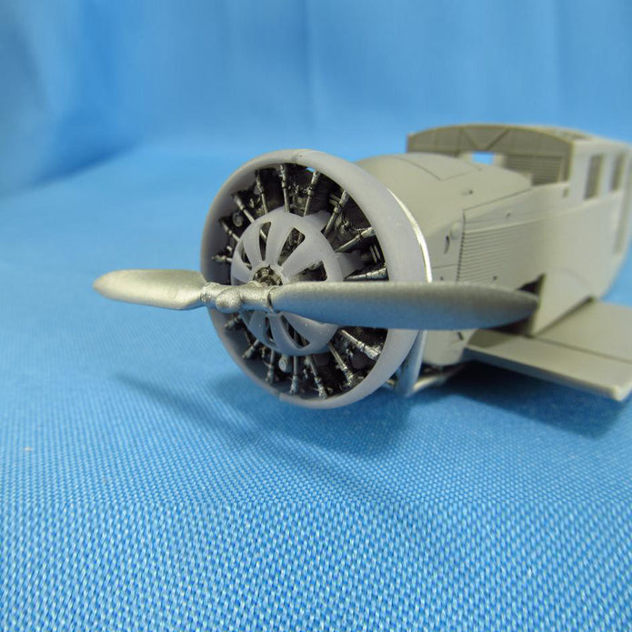 Junkers W,34, Detailing set Engine (3D-Printed) Scale 1:48 (Recommended for kit: MikroMir) Metallic Details MDR48115 - For Model Aircraft Kits