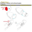 Kamov Ka-50, Detailing set Air Intakes and Exhaust Pipes (Resin) Scale 1:48 (Recommended for kit: Italeri/Revell) Metallic Details MDR48121 - For Helicopter Kit Model
