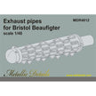 Bristol Beaufighter. Exhaust Pipes (for Tamiya) Scale 1:48 Metallic Details MDR4812