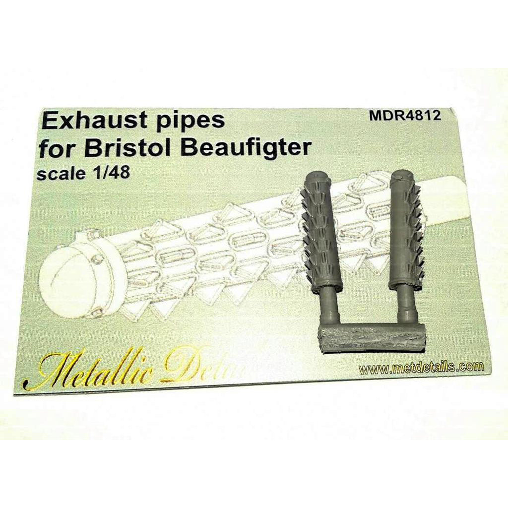 Bristol Beaufighter. Exhaust Pipes (for Tamiya) Scale 1:48 Metallic Details MDR4812