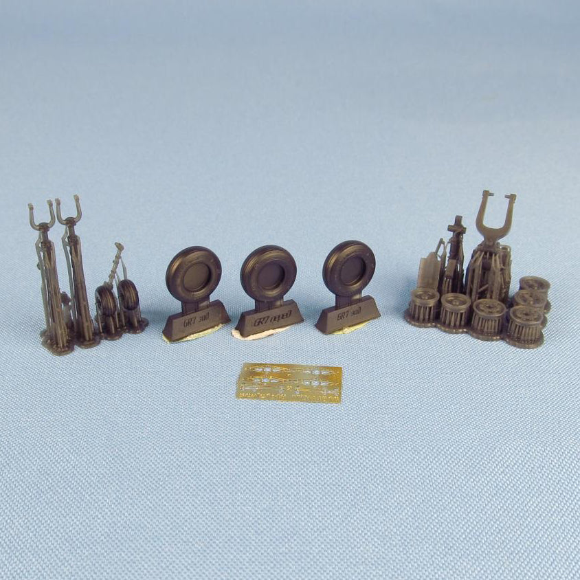 Harrier GR Mk,7/9, Landing Gears with Wheels (for Hasegawa) Scale 1:48 Metallic Details MDR48133