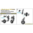 Harrier GR Mk,7/9, Landing Gears with Wheels (for Hasegawa) Scale 1:48 Metallic Details MDR48133