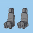 Lockheed SR-71 Blackbird, Ejection Seats (3D-Printed) Scale 1:48 (Recommended for kit: Testors, Revell) Metallic Details MDR48137 - For Model Aircraft Kits