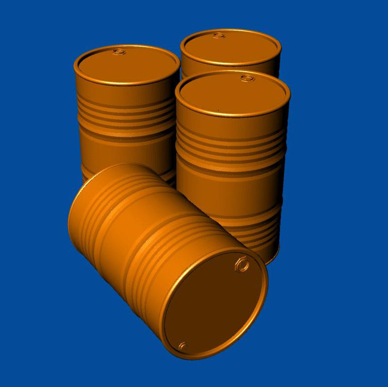 Drum 200 l (4 pcs) Scale 1:48 Metallic Details MDR4813
