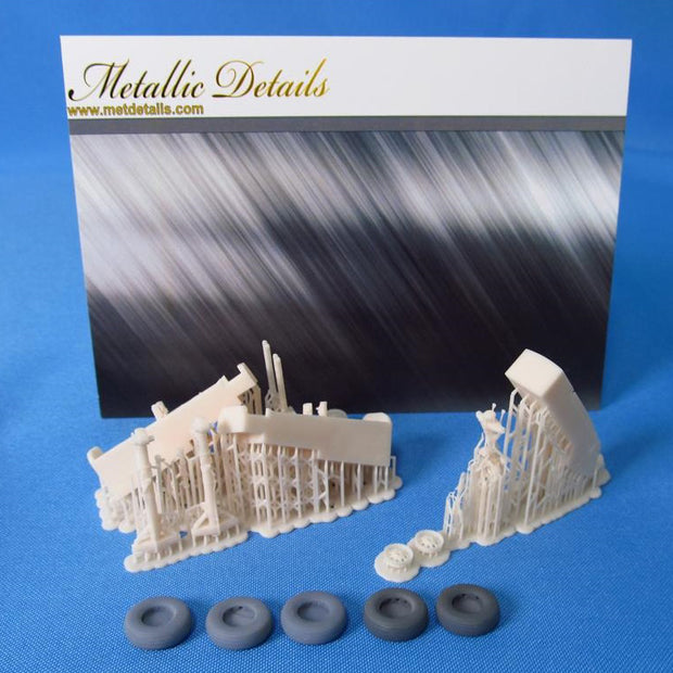 FMA IA-58A Pucara, Landing Gears, Wheel Bays, Wheels (for Kinetic) Scale 1:48 Metallic Details MDR48141