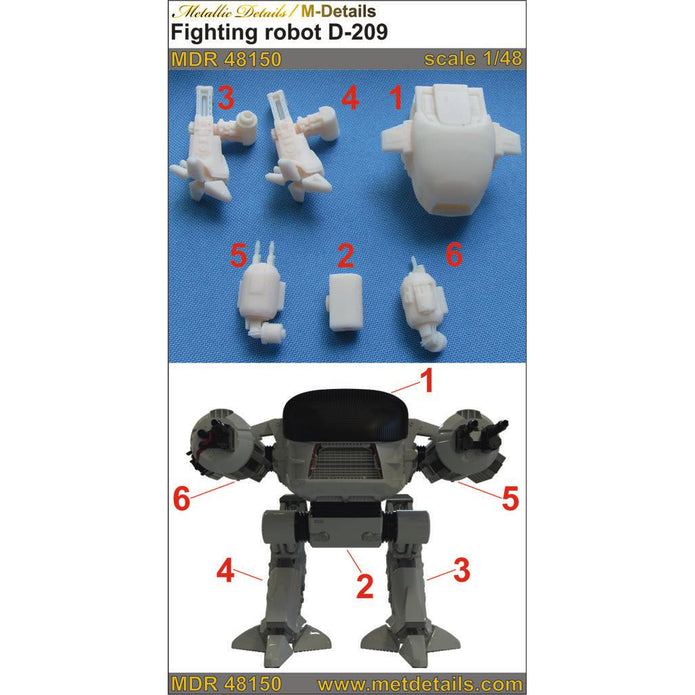 Fighting robot D-209 Scale 1:48 Metallic Details MDR48150