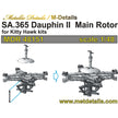 SA,365 Dauphin II, Main Rotor (for Kitty Hawk) Scale 1:48 Metallic Details MDR48151