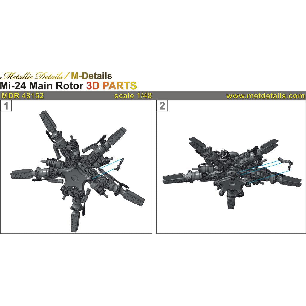Mi-24, Main Rotor Scale 1:48 Metallic Details MDR48152