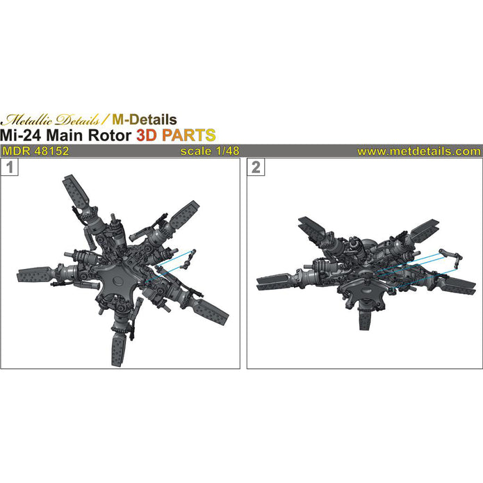 Mi-24, Main Rotor Scale 1:48 Metallic Details MDR48152