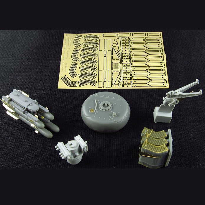 AH-64 Apache LongBow, Detailing set for helicopter model Exterior Details, Jet nozzels, Weapons Scale 1:48 Metallic Details MDR4815